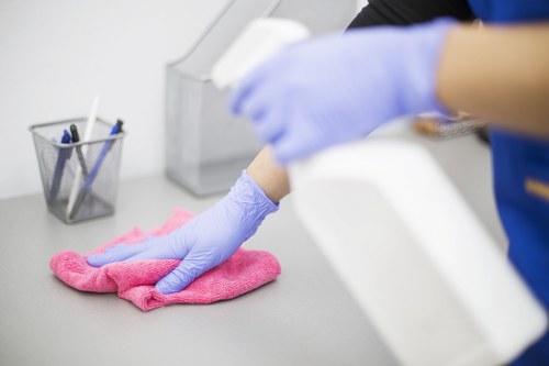 Cleaner preparing a one-off deep clean in a Highbury flat