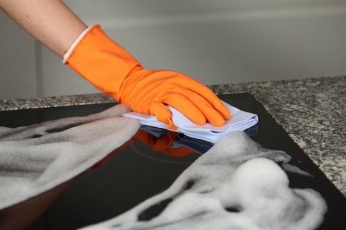 Cleaners working in a Highbury home interior