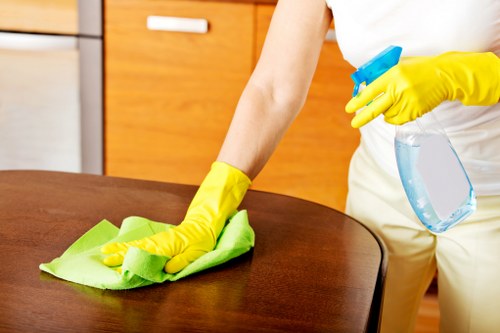 Close-up view of a mattress being deep cleaned in Highbury