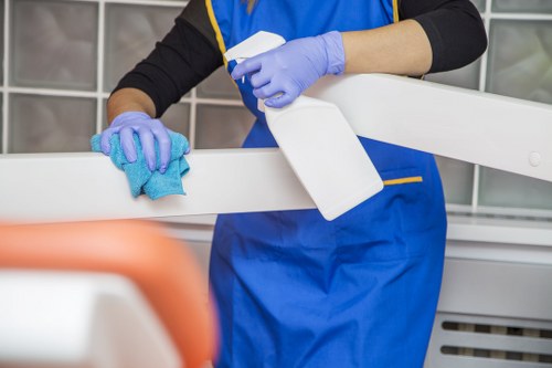 Local cleaner working in a Highbury property with access and parking considerations